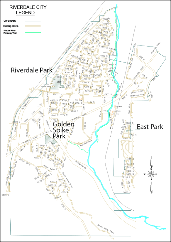 Riverdale City map with parks highlighted*